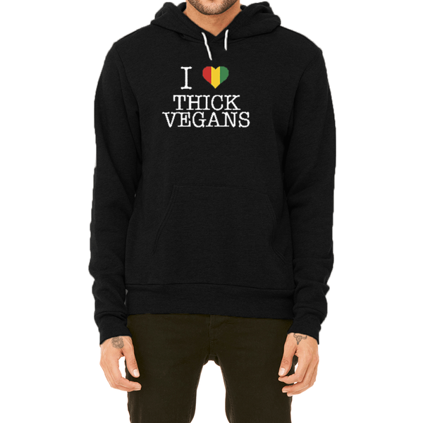 I Love Thick Vegans Men's Pullover Sweater with Balanta Colors